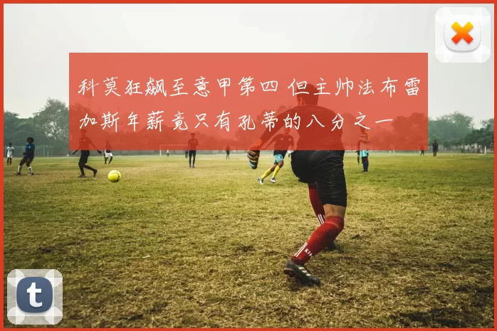 科莫狂飙至意甲第四 但主帅法布雷加斯年薪竟只有孔蒂的八分之一